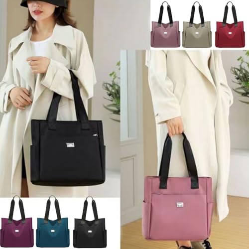 Gloryboom Shoulder Bag,Multi-Pocket Large Capacity Water Repellent Multi Pocket Nylon Shoulder Bag for Travel Work2