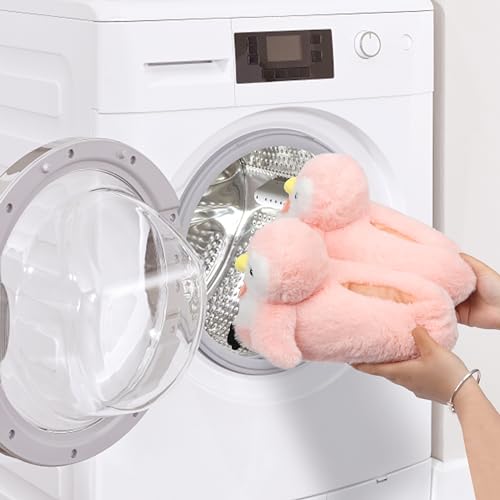 Image of Cute Women Penguin Animal Slippers Fluffy Warm Plush House Shoes Novelty Soft Slippers Cartoon Gifts for Birthday Christmas