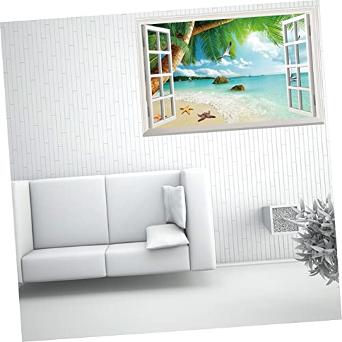 UTHCLO by Window - Adesivo de parede criativo decalque cenário sala removível bastão de estar quarto