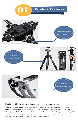 (2 STKS) 3K koolstofvezel buis, lengte 500 mm, buitendiameter 18 mm, binnendiameter 14 mm, twill glanzend, gebruikt voor… - Image 7