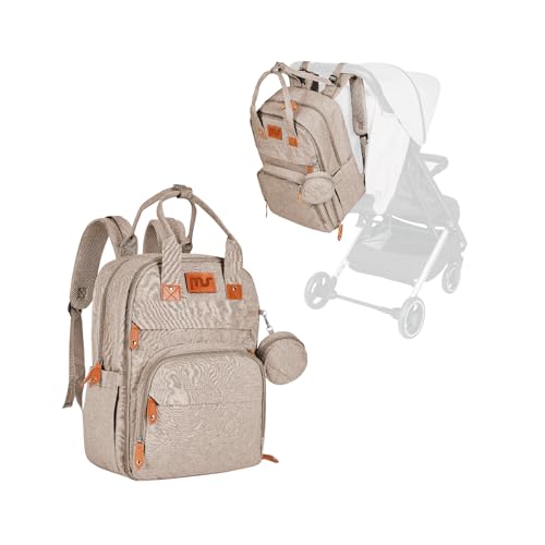 ms Sac à dos de rangement pour bébé, grand sac multifonctionnel pour bébé, porte-tétine et pour maman et papa (unisexe) - Idéal comme cadeau