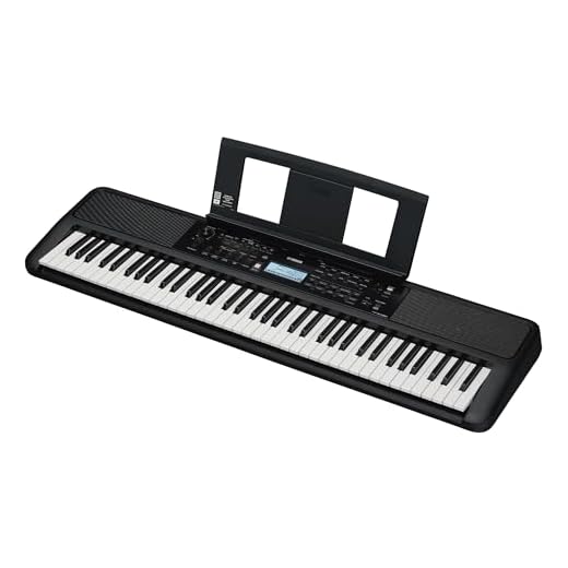 Yamaha PSR-EW320 Teclado portátil para principiantes, 650 voces de instrumentos auténticos y 76 teclas sensibles a la pulsación con polifonía de 48 notas, incluye 2 clases online