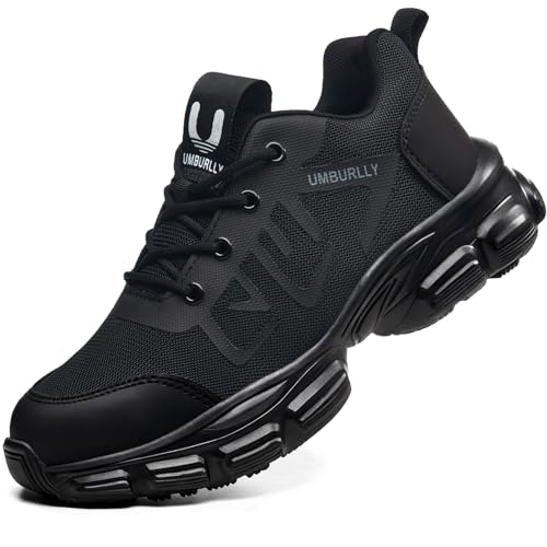 Image of Hogent Steel Toe Shoes for Men Women, Comfortable Wide Non Slip Work Shoes