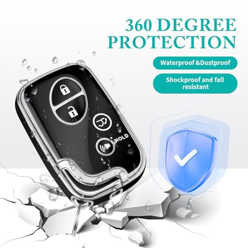 Image of MILD EAST for Lexus Key Fob Cover with Keychain | Compatible with 2009-2015 Lexus RX350 RX450 GX460 LX570 CT200h ES350 GS300 GS430 GS450h GS460 IS250 IS350 LS460,TPU