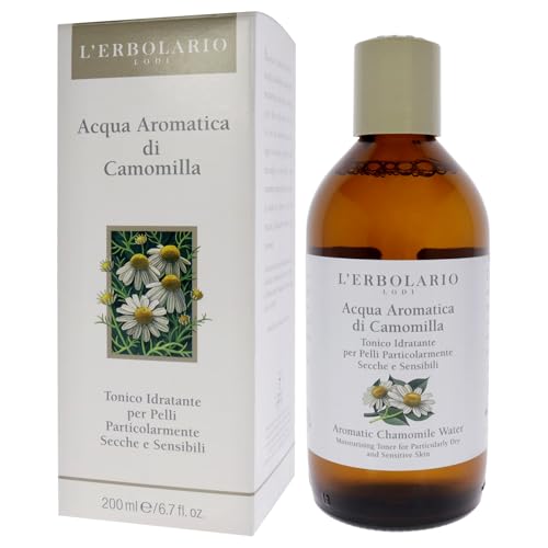 L'Erbolario Aromatic Chamomile Water – Alcohol-Free Face Moisturizer Toner for Dry and Sensitive Skin - Toner for Face to Remove Impurities - 6.7 oz