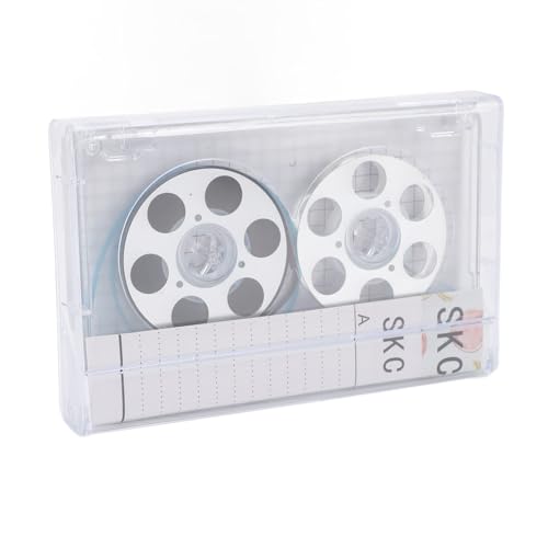 Blank Cassette Tapes, Audio Cassette Tape, Reel to Reel 46 Minute Blank Cassettes Tapes with Aluminum Alloy Reels for All Kinds of Music Recording (Silver)