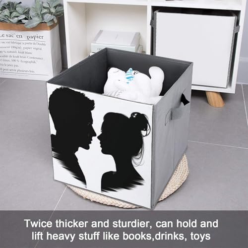 Boîtes de rangement pliables de qualité supérieure avec poignées en cuir - 7