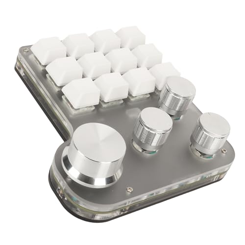 Mini clavier industriel RVB à boutons programmables et interrupteurs bleus durables
