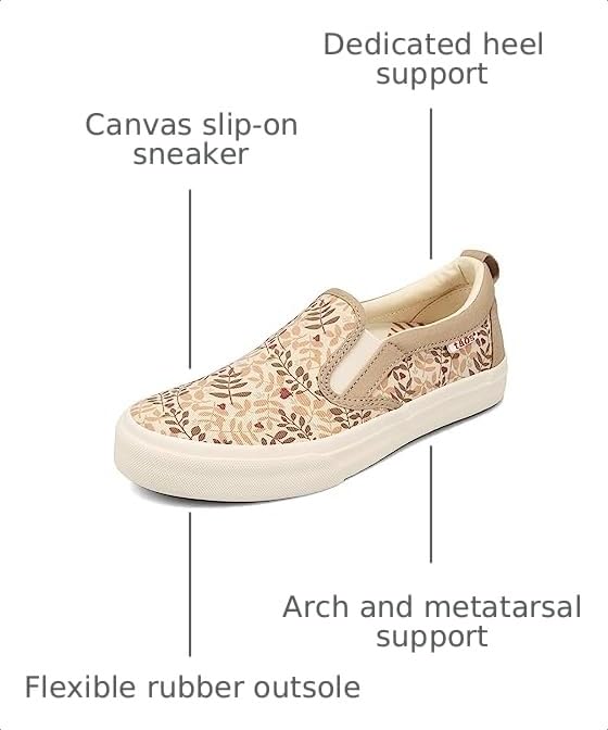 Image of Taos Rubber Soul Slip-On Women's Sneaker - Fresh and Clean Canvas Design with Effortless Style, Removable Footbed and Arch Support - Elevated Comfort for All-Day Fashion