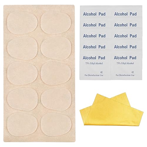 Rockhouse Saxophone Accessories Alto Tenor Sax Mouthpiece Pads Patch Clear Teeth Cushions Tooth Guard Mouth Piece Sticker Clarinet Bite Pad, Thick, 0.8mm, 10-pack
