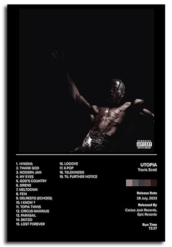 Travis Poster Album Cover Poster (12x18 Inch -Unframed) Music Poster Print Artwork Aesthetic Wall Art for Girls and Boys Teen Dorm Decor