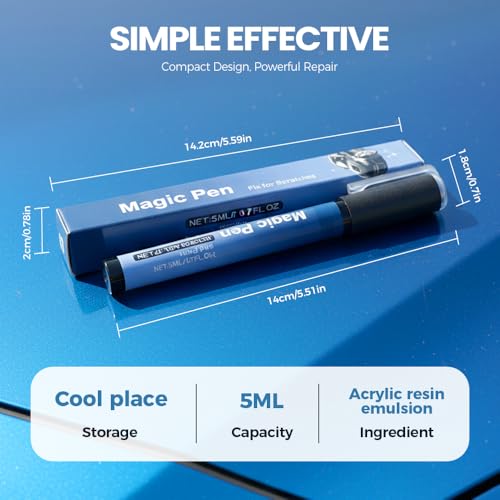 Image of Magic Car Scratch Remover Pen, 2026 New Car Paint Repair Pen Automotive Scratch Pen for Drivers, Weatherproof Touch Up Paint Pen for Garage Roadside (3)