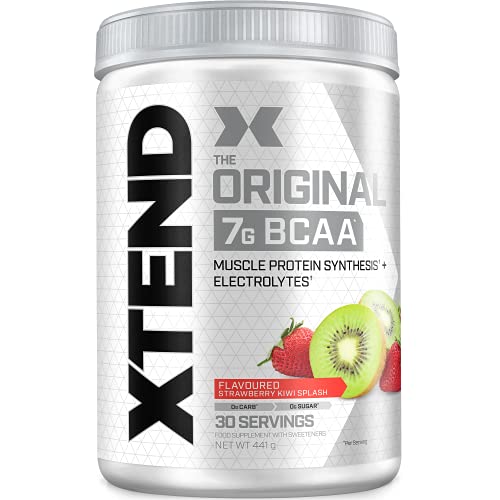 XTEND Original   Suplemento de BCAA en polvo   Kiwi y fresa | Aminoácidos de cadena ramificada | 7 g de BCAA con electrolitos para una mayor hidratación y recuperación | 30 raciones