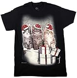 The Mountain Men's Presents Cats T-Shirt, Black, Large