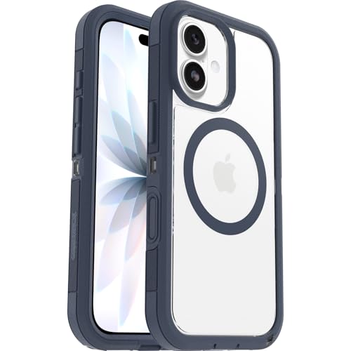 OtterBox Defender Series Pro XT Clear MagSafe Hülle für iPhone 17, stoßfest, Ultra-robust, schützende Hülle, 7X getestet nach Militärstandard, Transparent/Blau
