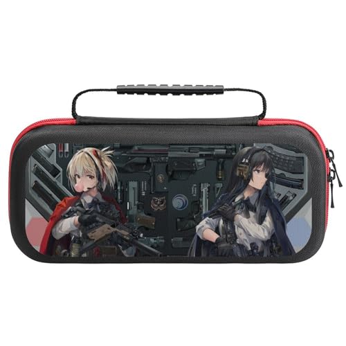 Switch ケース かわいい リコリス・リコイル 錦木千束 井ノ上たきな スイッチ 収納ケース カバー ナイロン素材 全面保護 防塵/防水/防汚/耐衝撃 26x11.5x5.2cm Switchに対応 保護用ハードケース 大容量な収納力 アクセサリーポー