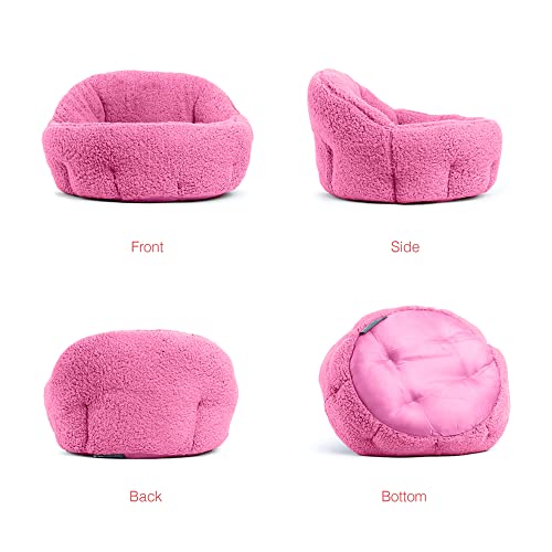 Best Friends By Sheri Orthocomfort Deep Dish Cuddler Sherpa Cat And Dog Bed, Fuchsia, Standard #TOP2