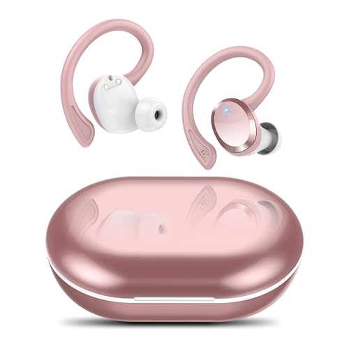 Auriculares Inalambricos Deportivos, Bluetooth 5.4 con HD Micrófono HiFi Estéreo Pantalla LED, 54H de Reproducción con Cancelacion Ruido ENC, IP7 Impermeable Cascos Inalambricos, Ajuste Cómodo