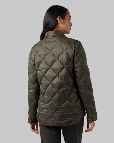 32 Degrees Women's Lightweight Recycled Poly-Fill Shirt Jacket | Quilted | Semi-Fitted | Snap Pockets4