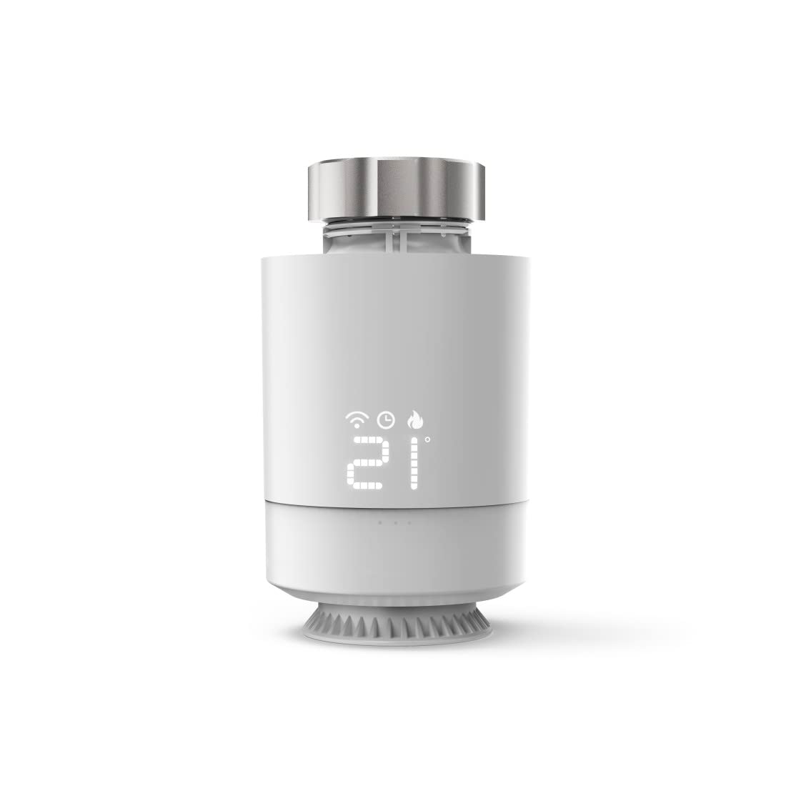Hama Tête Thermostatique Connectée et intelligente WiFi (pour Kit de chauffage Connecté 00176592 compatible Alexa Google Home, Robinet Intelligent pour Radiateur à Eau Chaude) Blanc