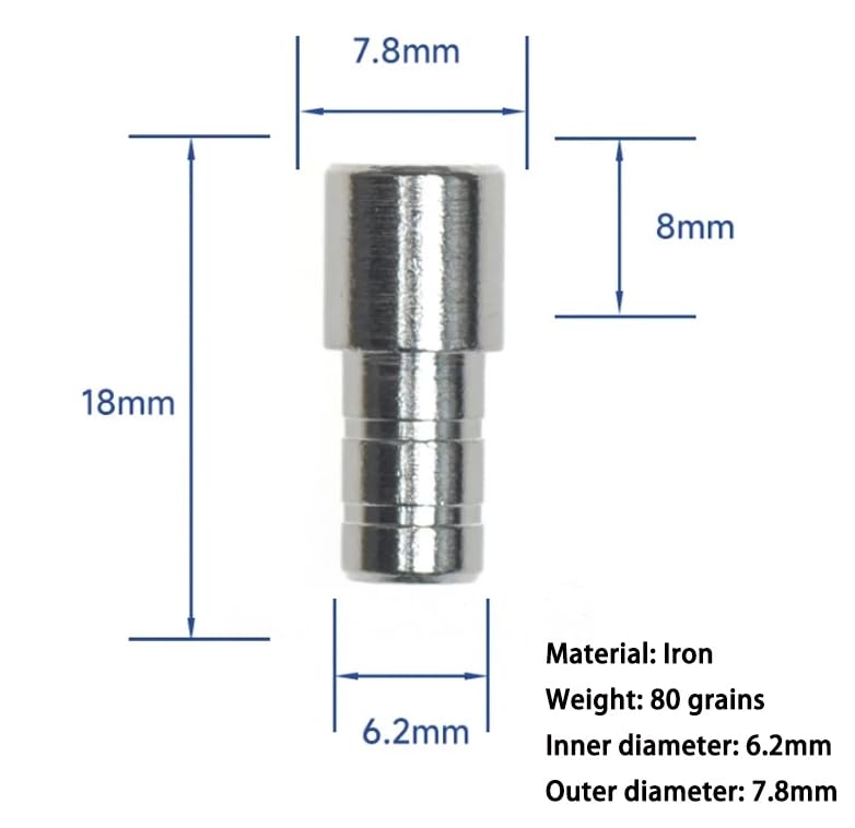 Cuoyuqie 24 pcs Archery Flat Arrow Nock Suitable for ID 6.2mm OD 7.8mm Arrow Shaft Shooting Accessories Equipment