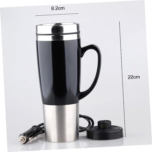 IMIKEYA Tetera eléctrica de acero inoxidable para auto 12V miniatura 4