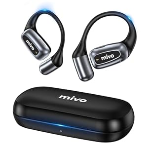 M1 Open Ear Headphones, Wireless Open Ear Earbuds with Open Air Conduction, Lightweight & Soft Fit-Long-Lasting Comfort, 16.2mm Audio Drivers, ENC Noise Cancelling, IPX7 Waterproof Sweat Resistant