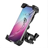 【 360 ° Drehung Fahrrad / Motorrad Handyhalterung 】Mit dem Kugelgelenk ist eine vollständige 360° Grad-Drehung möglich. Sie können einen beliebigen Winkel einstellen um maximalen Komfort zu genießen, somit ist eine optimale Sicht auf das Display Ihres Smartphones immer gewährleistet.