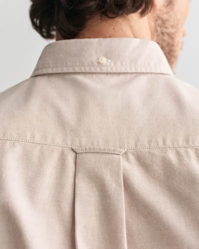Gant Para Hombre. 3000200 Camisa Oxford Regular Fit Beige (L), Casual, AlgodóN, Manga Larga - 6