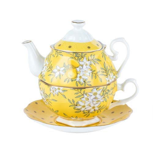 Tasse à thé de luxe en porcelaine de Chine avec soucoupe et service 2 tasses assorties