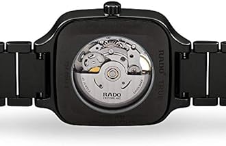 Rado R27086162 Men's True Square Automatic Open Heart Wristwatch, 1.5 inches (38 mm), Black, Black, Bracelet Type