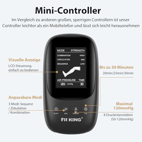 FIT KING Beinmassagegerät mit 8 Intensitätsstufen zur sportlichen Erholung – Ansicht 5