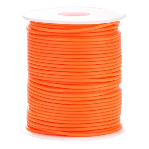 Hollow Pony Bead Rubber Tube Lacing 54 Yards 2mm OrangeRed Rubber Saver