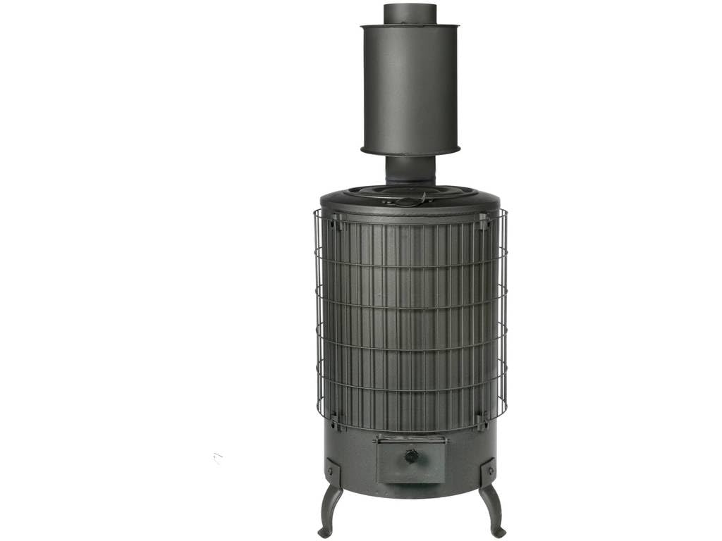 Theca no. 4 Poêle avec Grille et Tube Noir 110 mm
