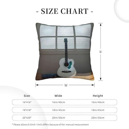 Housse de coussin velours côtelé guitare pour raviver un canapé terne avec art