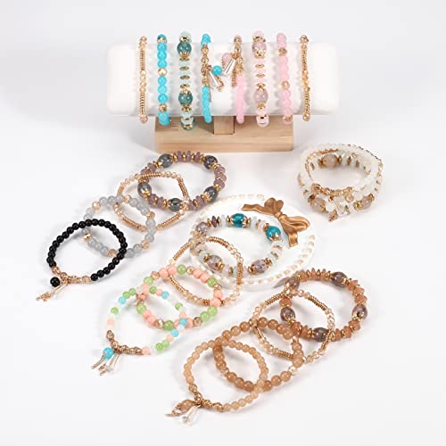 6 Set Bohemian Stretch Bracelets For Women Girls Multilayer Beads Tassel Bracelet Charm Boho Multicolor Stackable Jewelry #TOP1