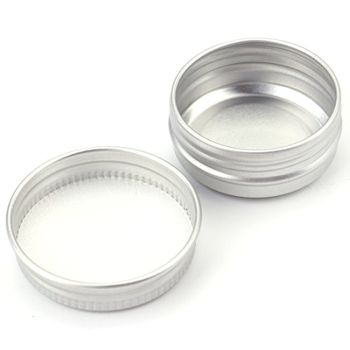 Tosnail 48 Pack Mini Round Aluminum Tins, 0.5 OZ 15 ML Lip Balm Container with Screw Thread Lid, Empty Spice & Travel Tin Storage Jars2