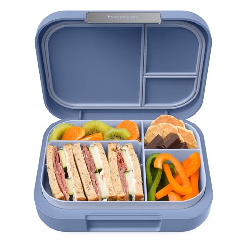 Image of Bentgo Modern - Leak-Resistant Bento Lunch Box For Adults, Teens, & Larger Appetites; Reusable BPA-Free Meal Prep Container with 3 or 4 Compartments, Dishwasher /Microwave Safe; 5 Cups (Dusk Blue)