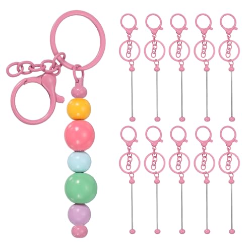 Kit de llaveros con cuentas Patikil de metal para montaje artesanal de accesorios