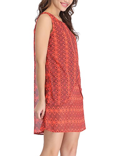 Image of Clovia Women's Georgette Printed Sheer Short Nightie