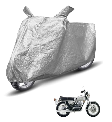 Image of Auto Hub Waterproof Bike Cover Compatible with Yamaha Rd 350 Dustproof, UV Protection Two Wheeler Bike Rd 350 Cover - Metallic Silver