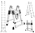 12.5FT Telescoping Ladder With Non-Slip Feet & Stabilizers, Heavy-Duty Aluminum Collapsible - A Frame Ladder for Indoor & Outdoor Use,Portable Extension Ladder for Home, Roof, Garden, and Construction