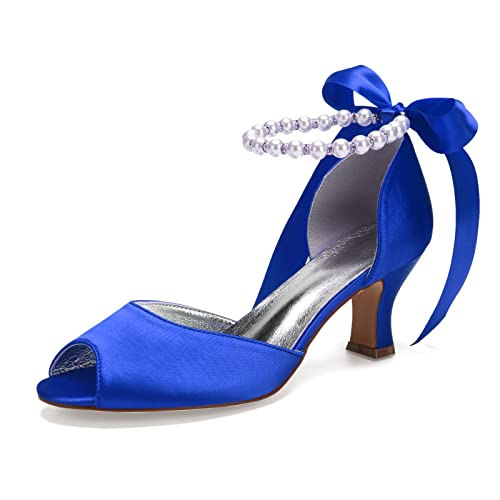 Scarpe da Sposa da Donna Punta Aperta 6.5cm Tacco