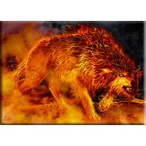 Officially Licensed & Trademarked Products Wood Tom Fire Stalker, Officially Licensed Original Artwork, Premium Quality Magnet - 2.5" X 3.5"