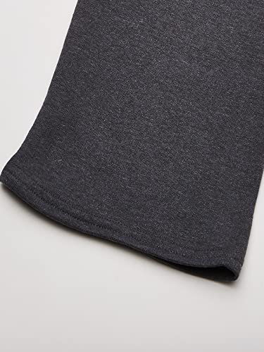 Fruit Of The Loom Boys' Fleece Open Bottom Sweatpant, Charcoal Heather/Times Square Navy Stripe, Large #TOP2