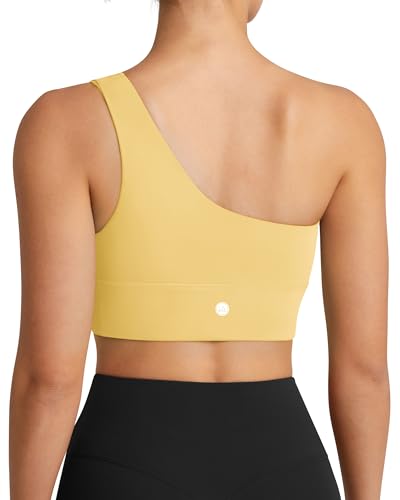 Image of Queenie Ke Womens One Shoulder Sports Bra Left Side Strap Yoga Bras Gym Training Workout Crop Tops