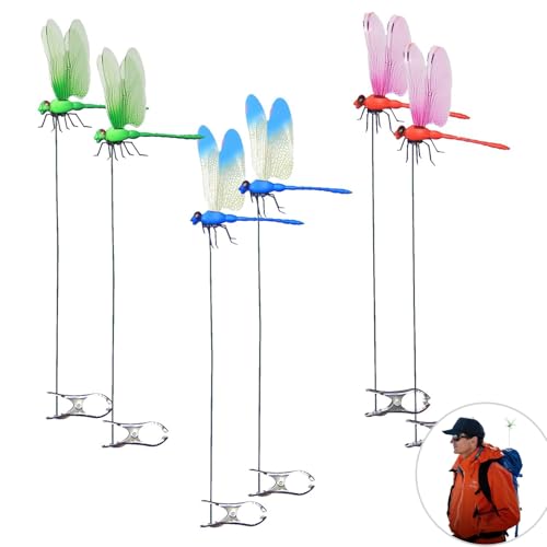 Dragonfly Clip Bug Repe Llent - Clipes de libélula 3D, pacote com 6 - decoração de jardim, veados e
