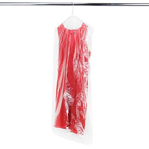 Hangerworld Lot de 20 housses de protection en polyéthylène transparent - 106 x 51 x 10 cm - Épaisseur du film : 0,02 mm