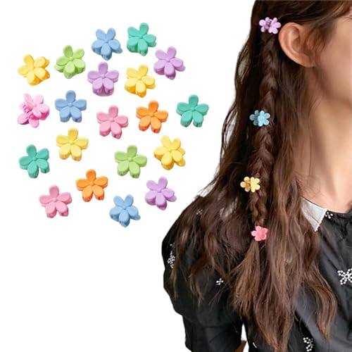 Image of NEOBABY Mini Colorful Flower Design Tiny Hair Clip for Multiple Hair Styling | Hair Claws Accessories for Kids Baby Girls and Women's Multicolor (Pack of 24)
