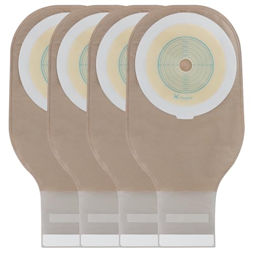 25 peças de sacos de colostomia, sacos de ostomia de uma peça com fecho, suprimentos de ostomia, bolsas de ostomia drenáveis para cuidados com o estoma de ileostomia